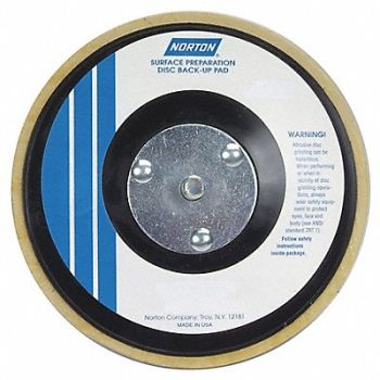 NORTON Hook-and-Loop Disc Backup Pad 4 in Dia, 2D511