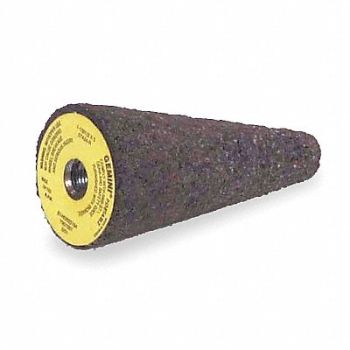 NORTON Grinding Cone Sq Tip 1.5Dia 3 L 24GR AO, 2D921