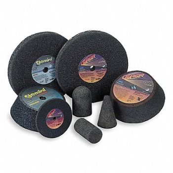 NORTON Grinding Wheel T1 3x3/8x3/8 AO 24G Blk, 2D929