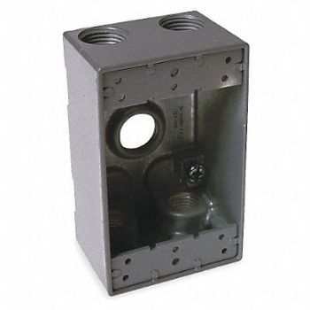 BELL Weatherproof Box 3/4 in Hub Aluminum, 2DCV5