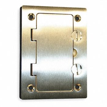 HUBBELL WIRING DEVICE-KELLEMS Floor Box Cover Rectangular Brass, 2DDX1
