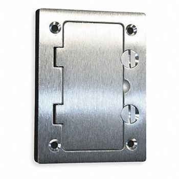 HUBBELL WIRING DEVICE-KELLEMS Floor Box Cover Rectangular Aluminum, 2DDX4