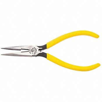 KLEIN TOOLS Needle Nose Plier 6-5/8 L Serrated, 2DEW4