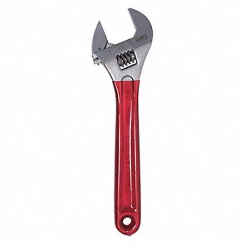 KLEIN TOOLS Adj. Wrench Plastic Chrome 10, 2DEZ2