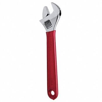 KLEIN TOOLS Adj. Wrench Plastic Chrome 12, 2DEZ3
