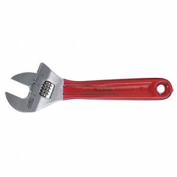 KLEIN TOOLS Adj. Wrench Plastic Chrome 6, 2DEZ4