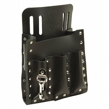 KLEIN TOOLS Black Tool Pouch Leather, 2DFR5