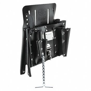 KLEIN TOOLS Black Tool Pouch Leather, 2DGH8