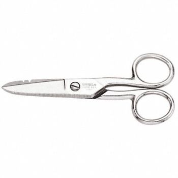 KLEIN TOOLS Electricians Scissors 5-1/4 in L, 2DGR9