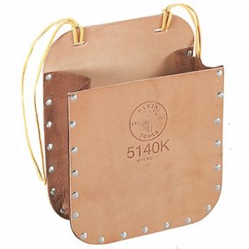 KLEIN TOOLS Brown Tool Pouch Leather, 2DGT9