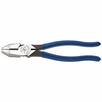 KLEIN TOOLS Linemans Plier 9-3/8 L Dipped, 2DGZ5