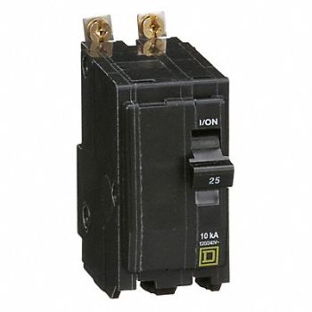 SQUARE D Circuit Breaker 25A Bolt On 120/240V 2P, 2DM65