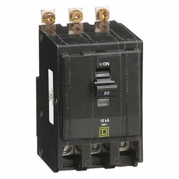 SQUARE D Circuit Breaker 80A Bolt On 120/240V 3P, 2DN04