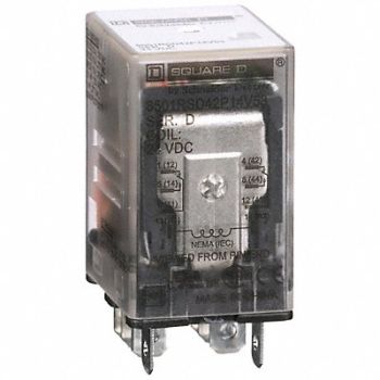 SCHNEIDER Gen Purpose Relay 8 Pin Square 24VDC, 2DW76