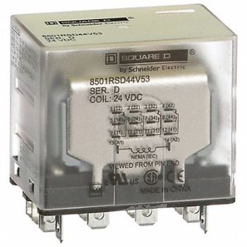 SCHNEIDER H8033 Gen Purpose Relay 14 Pin Square 24VDC, 2DW82