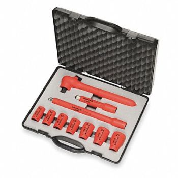 KNIPEX Insulated Socket Wrench Set 10 pc., 2DZC4