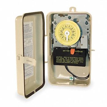 INTERMATIC Mech Pool Pump Timer 40A 23 hr Max Time, 4E026