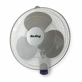 AIR KING Wall Mount Fan 3 Speeds 16 Blade Dia, 2EKZ7