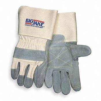 MCR SAFETY Leather Gloves Gray XL PR, 2ELF3