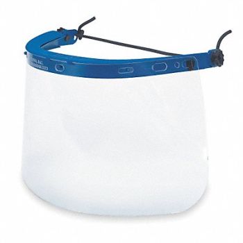 MCR SAFETY Face Shield Bracket Nylon Blue, 2ELP9