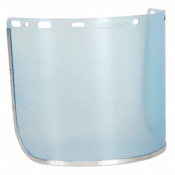 MCR SAFETY Faceshield Visor PETG Aluminum 8x15-1/2, 2ELR3