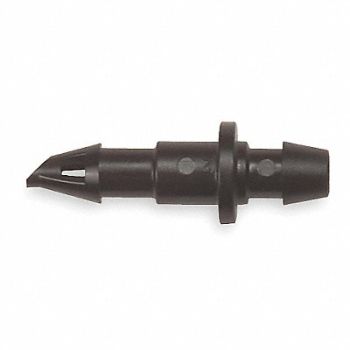 RAIN BIRD Coupling 1/4 in Tubing Blk Plstc PK10, 2EMC2