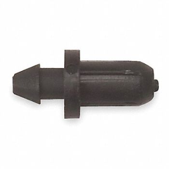 RAIN BIRD Tubing Plug 1/4 in Blk Plastic PK10, 2EMC3