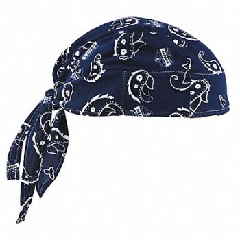 CHILL-ITS BY ERGODYNE Dew Rag Navy Universal, 2EMK1