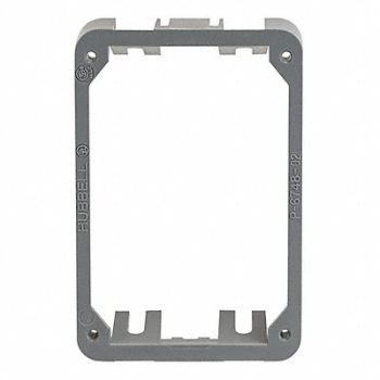 HUBBELL WIRING DEVICE-KELLEMS Adapter Collar Rectangular Metal Covers, 2EMN9