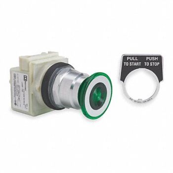 SCHNEIDER ELECTRIC Illum Push Button Operator 30mm Green, 2EN46