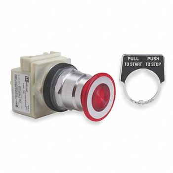 SCHNEIDER ELECTRIC Illum Push Button Operator 30mm Red, 2EN40