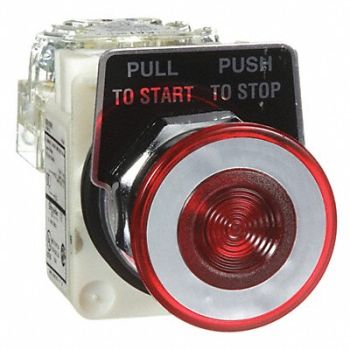SCHNEIDER ELECTRIC H6946 Illuminated Push Button 30mm 1NO/1NC Red, 2EN48