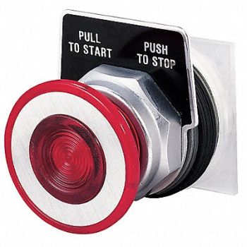 SCHNEIDER ELECTRIC Illum Push Button Operator 30mm Red, 2EN47