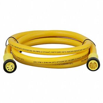 BRAD HARRISON Extension Cordset 5Pin Receptacle Female, 2ENR8