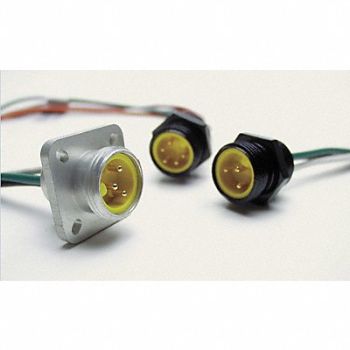BRAD HARRISON External Thread Receptacle 6 Male 16 AWG, 2ENU6