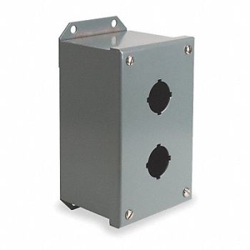SCHNEIDER ELECTRIC Pushbutton Enclosure 30mm 2 Holes Metal, 2EP71