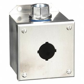 SCHNEIDER ELECTRIC Pushbutton Enclosure 30mm 1 Hole 304 SS, 2EP86