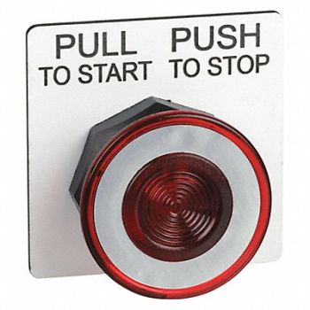 SCHNEIDER ELECTRIC H4526 Non-Illum Push Button Operator 30mm Red, 2ER59
