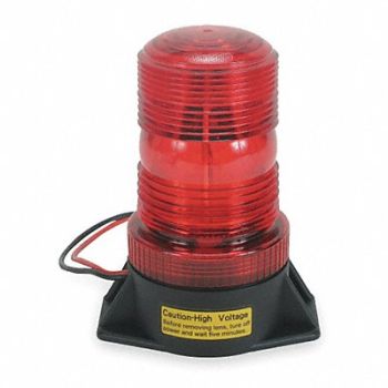 GRAINGER APPROVED Warning Light Strobe Red 12 to 80VDC, 2ERP8