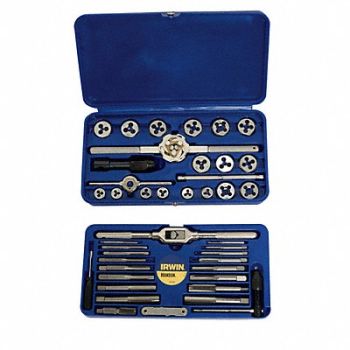IRWIN HANSON Tap/Die Set 41pc BSP Metric, 8ANC7