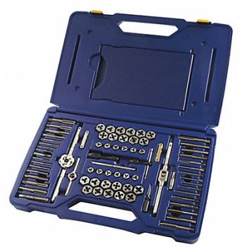 IRWIN HANSON Tap/Die Set 76pc NC NF Metric NPT BSP, 2ETL4