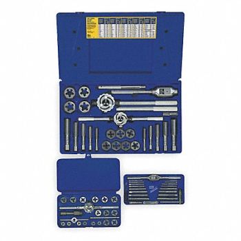 IRWIN HANSON Tap/Die Set 66pc NC NF NPT, 2ETL7