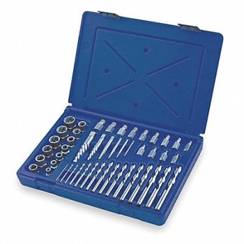 IRWIN HANSON Screw Extractor Set 48pc HCS Case, 2ETL8
