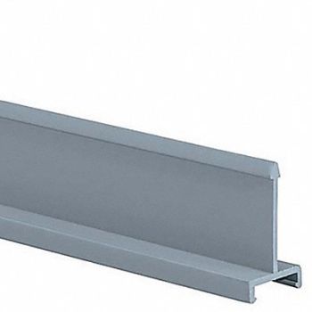 PANDUIT Divider Wall 4 In H Solid Gray 6ft. L, 2ETW3