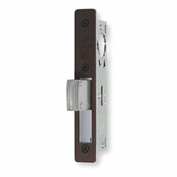 ADAMS RITE Deadbolt Less Cylinder HD Satin Chrome, 2EUY5