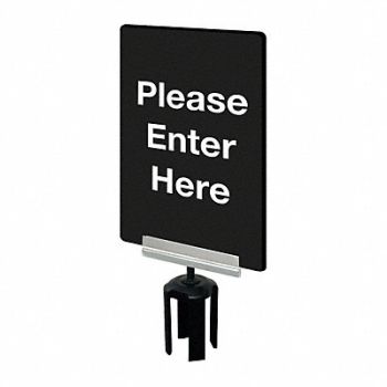 Acrylic Sign for Tensabarrier Post, 2EUZ6