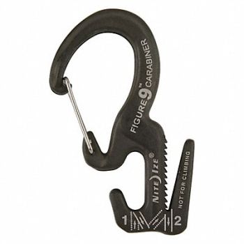 NITE IZE Carabiner Clip/Rope Tightener 2-3/4 In., 2EVJ6
