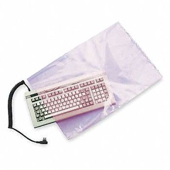 GRAINGER APPROVED Open End Poly Bag Anti-Static Flat PK100, 5CYH1
