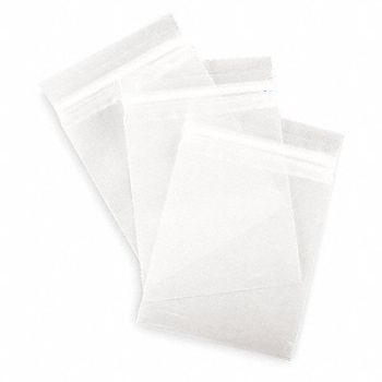 GRAINGER APPROVED Reclosable Poly Bag Standard PK100, 2EWR2