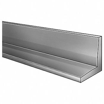 GRAINGER APPROVED Angle Stock Aluminum 8 ft Overall L, 2EYZ5